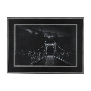 Alexandra Bridge by Chad Mackay a Hand Embellished Textured Framed Photo Art Print Matted under Glas