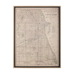 City of Chicago by Mercana Studio a Hand Embellished Textured Framed Art Print