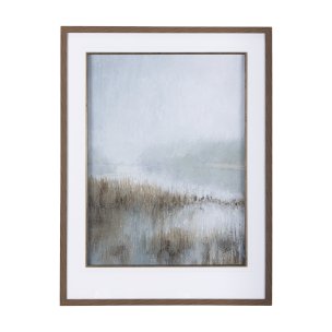 Misty Day I by Mercana Studio a Hand Embellished Textured Framed Art Print Matted under Glass