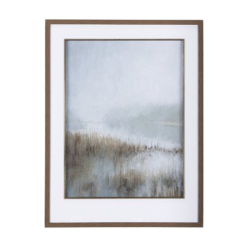 14881 - Misty Day I by Mercana Studio a Hand Embellished Textured Framed Art Print Matted under Glass