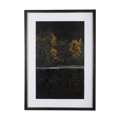 14884 - Water's Reflection-L by Chad Mackay a Hand Embellished Textured Framed Art Print Matted under Glass