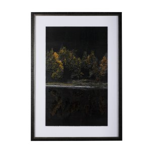 Water's Reflection-R by Chad Mackay a Hand Embellished Textured Framed Art Print Matted under Glass