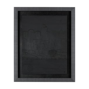 Shadow of the City II by Mercana Studio Hand Embellished Textured Framed Art Print Matted under Glas