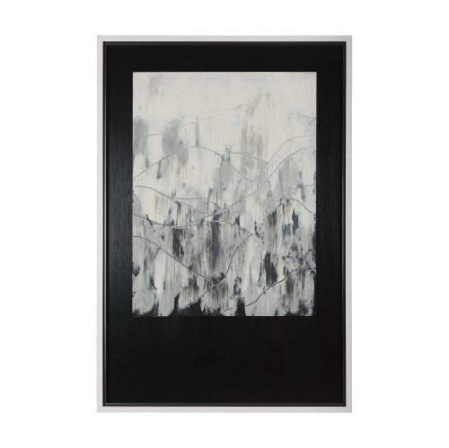 14897 - Mountain Shades I by Mercana Studio a Hand Embellished Textured Framed Art Print Matted under Glass