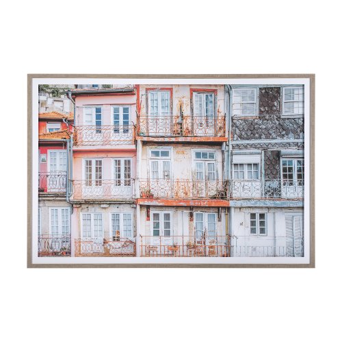 14899 - Porto Houses by Laura Marshall a Framed Photo Art Print Matted under Glass