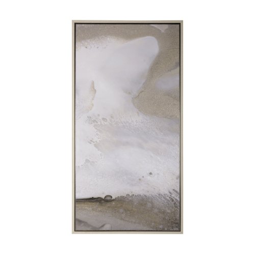 102574-FL - Sandy Waves III by Mercana Studio a Hand Embellished Textured Framed Canvas