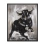 102579-FL - Bull by Mercana Studio a Hand Embellished Textured Framed Canvas