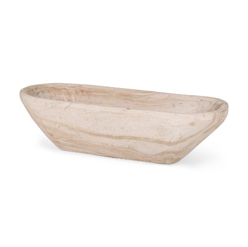 70159 - Athena Extra Large Oblong Light-Wash Reclaimed Wood Bowl
