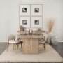 69905 - Grier 84" Light Brown Wood w/ Cane Dining Table