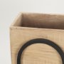70156 - Jadine Set of 2  Beige Wood w/ Black Metal Arch Frames