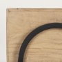 70156 - Jadine Set of 2  Beige Wood w/ Black Metal Arch Frames