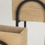 70156 - Jadine Set of 2  Beige Wood w/ Black Metal Arch Frames