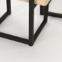 70156 - Jadine Set of 2  Beige Wood w/ Black Metal Arch Frames