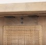70172 - Grier 65" Light Brown Solid Wood w/ Cane Console Table