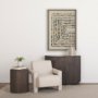 69880 - Terra Fluted Dark Brown 2-Door Accent Cabinet