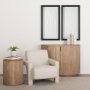 69882 - Terra 18L x 18W x 22H Light Brown Wood Fluted Round Side Table