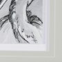 14848 - Bird Portrait Sketch IV by Mercana Studio Hand Embellished Framed Art Print Matted under Glass