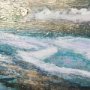 102576-FL - Sunshine Glare on The Waves I by Mercana Studio a Hand Embellished Textured Framed Canvas