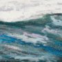 102577-FL - Sunshine Glare on The Waves II by Mercana Studio a Hand Embellished Textured Framed Canvas