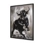 102579-FL - Bull by Mercana Studio a Hand Embellished Textured Framed Canvas