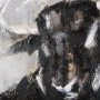 102579-FL - Bull by Mercana Studio a Hand Embellished Textured Framed Canvas