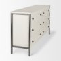 69974 - Savannah White Fir Veneer w/ Gray Metal 6-Drawer Sideboard