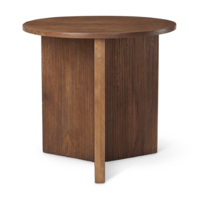 69921 - Enzo 32" Round Tabletop w/ Fluted Wood Base Foyer Accent Table