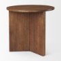 69921 - Enzo 32" Round Tabletop w/ Fluted Wood Base Foyer Accent Table
