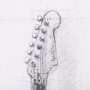 101031-L - Guitar I by Mercana Studio a Hand Embellished Textured Canvas