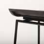 67992 - Givens 24.25"H Seat Height Black Wood Seat Black Frame Stool