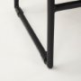 67992 - Givens 24.25"H Seat Height Black Wood Seat Black Frame Stool