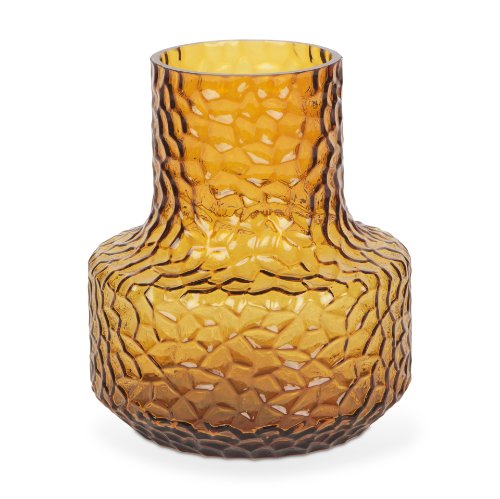 70366 - Jolene 7" Amber Waterglass Glass Vase