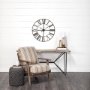 69651 - Pender 29.9L x 1.8W x 29.9H Black Iron Round Wall Clock