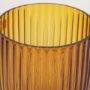 70362 - Dawn 8" Ribbed Amber Glass Vase