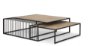 70197 - Miles Black Metal w/ Light Wood Nesting Coffee Table