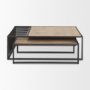 70197 - Miles Black Metal w/ Light Wood Nesting Coffee Table