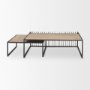70197 - Miles Black Metal w/ Light Wood Nesting Coffee Table