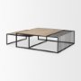 70197 - Miles Black Metal w/ Light Wood Nesting Coffee Table