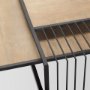 70197 - Miles Black Metal w/ Light Wood Nesting Coffee Table