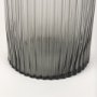 70361 - Dawn 11.4" Ribbed Smoke Gray Glass Vase