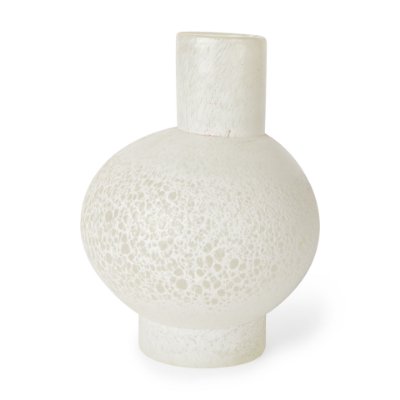 70346 - Heket Short White Glass Vase