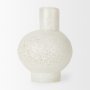 70346 - Heket Short White Glass Vase