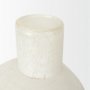 70346 - Heket Short White Glass Vase