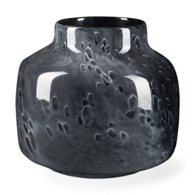70348 - Masai Small Black Mottled Glass Vase