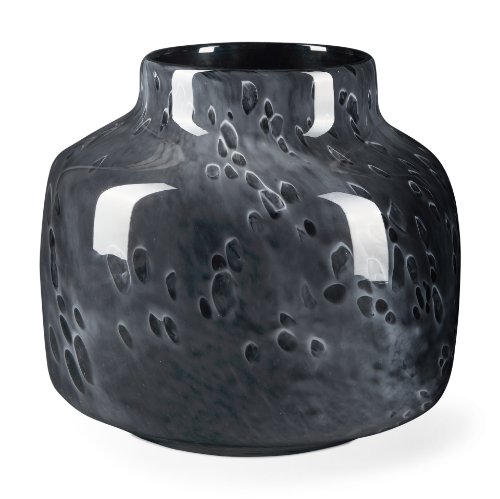 70348 - Masai Small Black Mottled Glass Vase