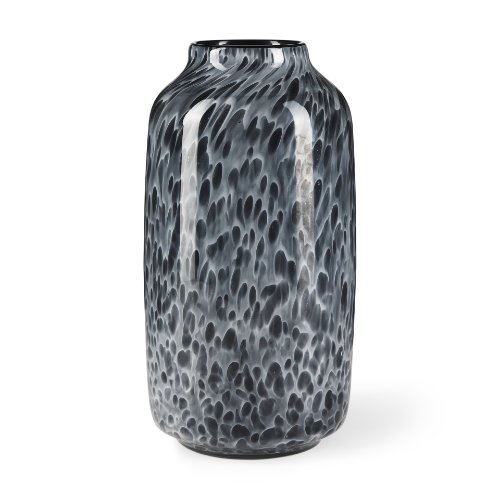 70349 - Masai Medium Black Mottled Glass Vase