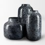 70350 - Masai Large Black Mottled Glass Vase