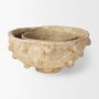 70218 - Sonam Set of 2 Beige Paper Mache Spiked Bowls