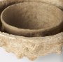 70218 - Sonam Set of 2 Beige Paper Mache Spiked Bowls