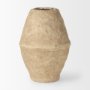 70210 - Rundal Small Beige Paper Mache Vase